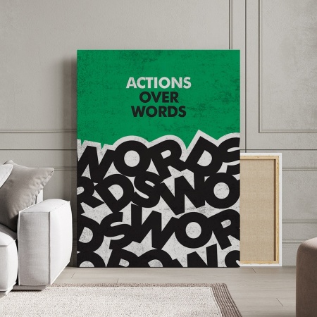 Tablou Canvas Motivational - Actions over words - Img 3
