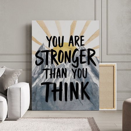 Tablou Canvas Motivational - You are stronger (watercolor) - Img 3