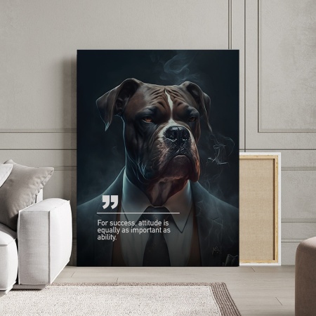 Tablou Canvas Personalizat - Business Animals - Boxer - Img 3