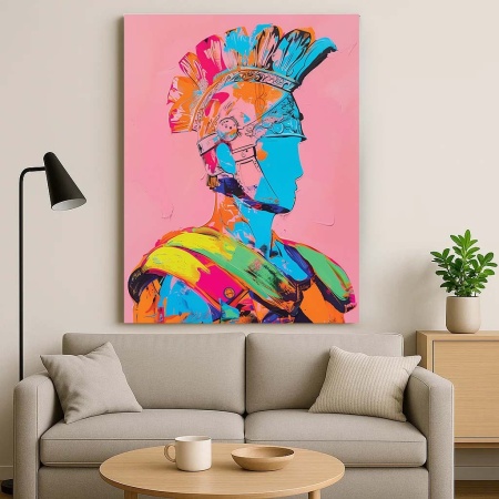 Tablou Canvas - Urban Art Roman Soldier - Img 2
