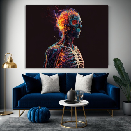 Tablou Fire skeleton - Img 2