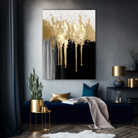 Tablou Golden drips - Img 2