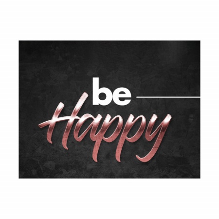 Tablou Motivational - Be happy (bronze) - Img 3