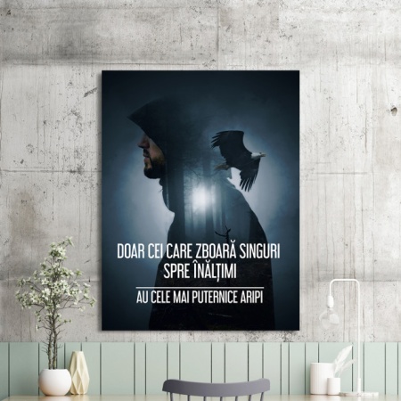 Tablou Motivational - Doar Cei Care Zboara Singuri - Img 2
