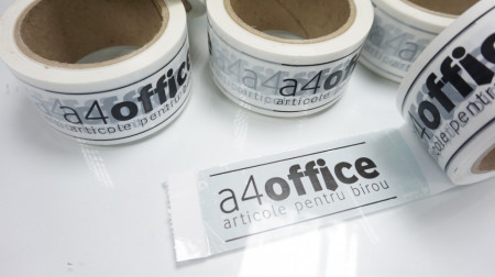 Benzi adezive personalizate cu logo - 180buc - 50mm x 66m - Img 4