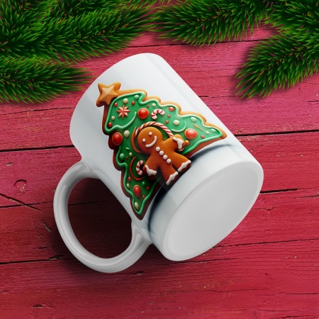 Cana De Craciun - Tree and Gingerbread Man - Img 3