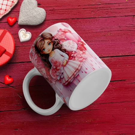 Cana Valentine's Day - Cute Girl with Paper Hearts - Img 3