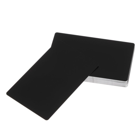 Carti de vizita, Aluminiu negru, 86x54mm, set 10buc - Img 2