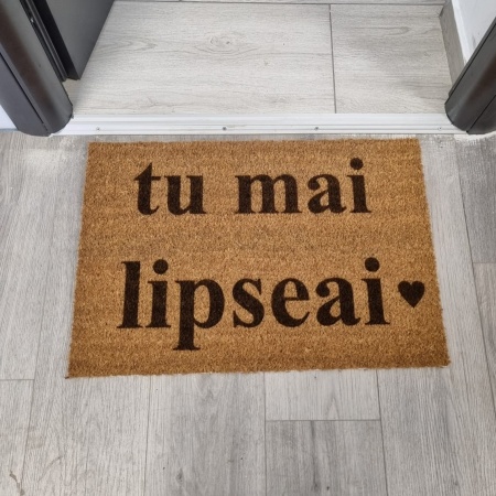 Covor de intrare personalizat - 60x40cm - tu mai lipseai - Img 2