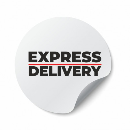 Etichete personalizate EXPRESS DELIVERY, 100 buc, PVC, rezistente la apa - Img 2