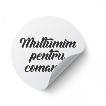 Etichete personalizate MULTUMIM, 100 buc, PVC, rezistente la apa - Img 2