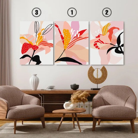 Set 3 Tablouri Crini stilizati - Img 2