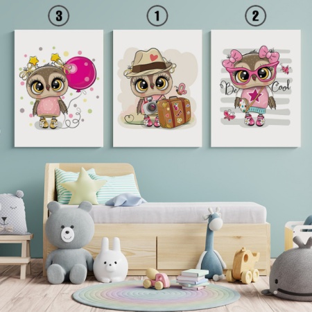 Set Tablouri Copii - Cute Owls - Img 4