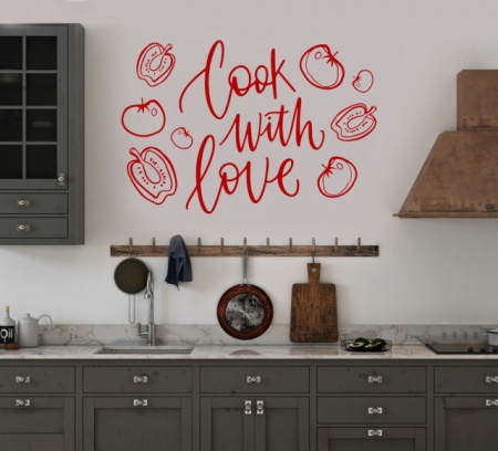 Sticker Bucatarie - Cook with love - Img 4