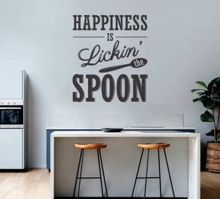 Sticker Bucatarie - Happiness is licking the spoon - Img 3
