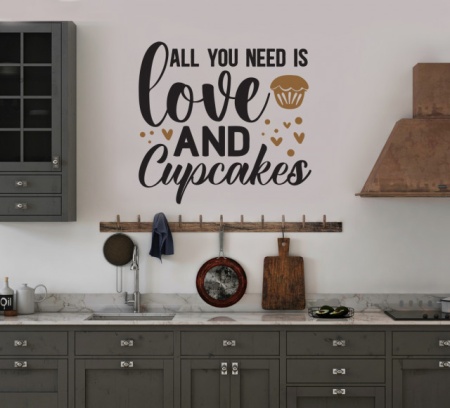 Sticker Bucatarie - Love and cupcakes - Img 3