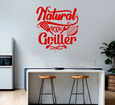 Sticker Bucatarie - Natural born griller - Img 3