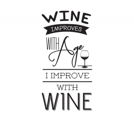 Sticker Bucatarie - Wine improves with age - Img 2