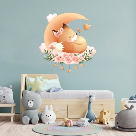 Sticker Copii - Baby fox sleeping - Img 3