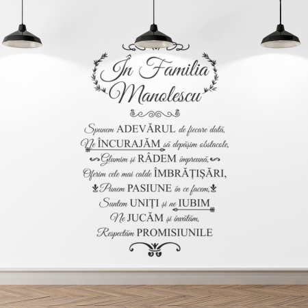Sticker de perete “În Familia Noastra” pentru familie - Img 2
