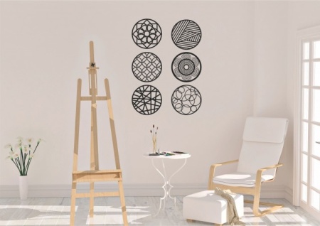 Sticker De Perete Buline Design Abstract Decorativ - Img 3