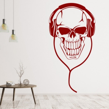 Sticker De Perete Skull Headphones - Img 3