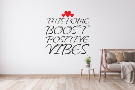 Sticker De Perete This Home Boosts Positive Vibes - Img 6
