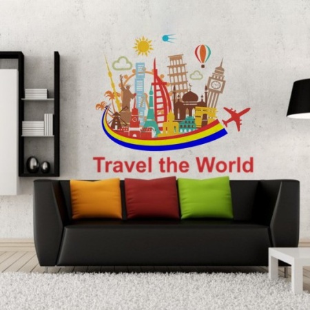 Sticker De Perete Travel The World - Img 2