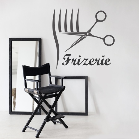 Sticker Frizerie (foarfece si fire de par) - Img 3