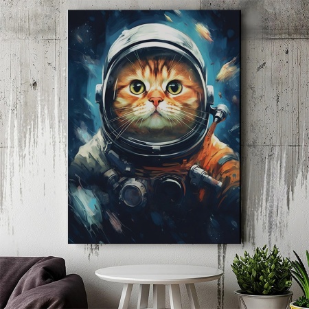 Tablou Animale Fantastice - Astro Ginger Cat - Img 2