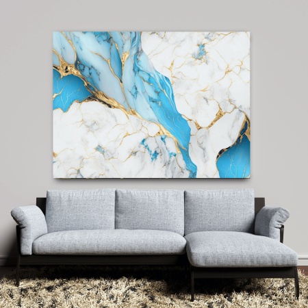 Tablou Blue Marble Clouds with Gold (091) - Img 5