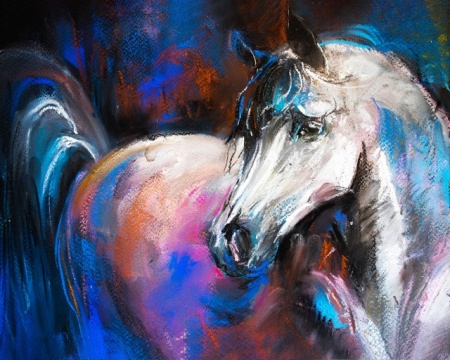 Tablou Canvas Efect Pictura - Cal Pictat - Img 3