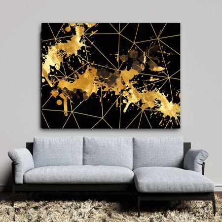 Tablou canvas - Gold and Black (ZAZ 135) - Img 5