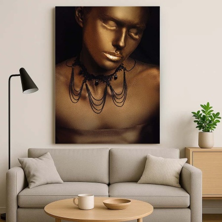 Tablou Canvas - Golden dust portrait - Img 3