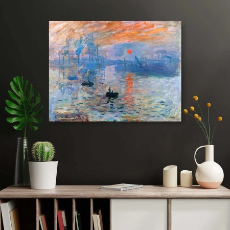 Tablou Canvas "Impression, Sunrise" - Impresie, Răsărit de soare - Img 2