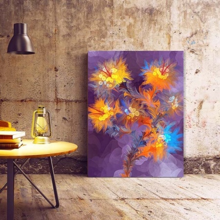 Tablou Canvas Modern Abstract - Abstract painting with multilayered flowers - Img 4