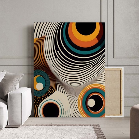 Tablou Canvas Modern Abstract - Abstract retro art - Img 3
