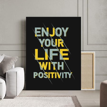 Tablou Canvas Motivational - Enjoy your life with positivity - Img 3