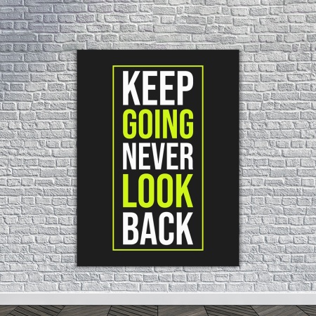 Tablou Canvas Motivational - Keep going (neon green) - Img 2