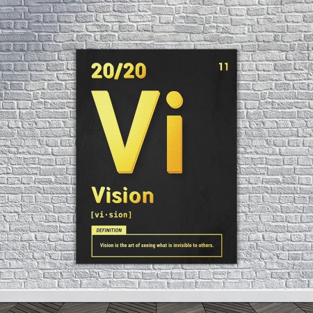 Tablou Canvas Motivational - Vision (Gold) - Img 2