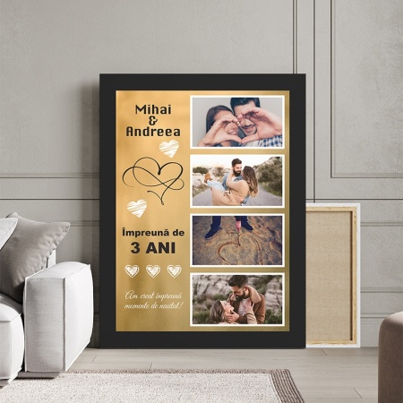 Tablou Canvas Personalizat - Am creat momente de neuitat (4 poze) - Img 2