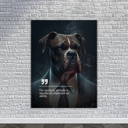 Tablou Canvas Personalizat - Business Animals - Boxer - Img 4