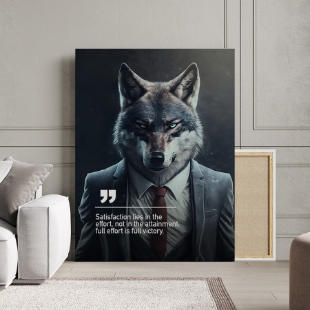 Tablou Canvas Personalizat - Business Animals - Huskey - Img 3
