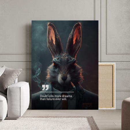 Tablou Canvas Personalizat - Business Animals - Rabbit - Img 3