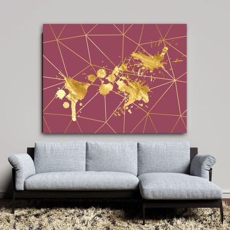 Tablou canvas - Red and Gold (ZAZ 001) - Img 3