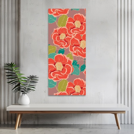 Tablou canvas - Red Wild Roses (Floral 125) - Img 3