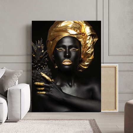 Tablou Canvas - The lady with the golden tourban - Img 2