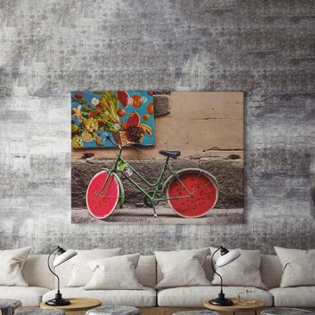 Tablou Canvas Watermelon Bike - Img 3