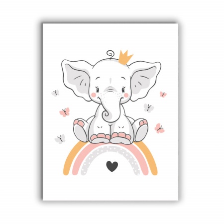 Tablou Copii - Rainbow Elephant - Img 3