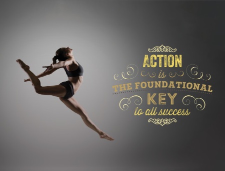 Tablou Motivational - Action Is The Foundational Key - Img 3